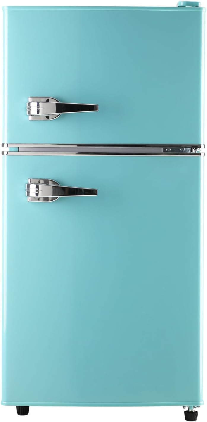 Anukis 3.2 Cu Ft Retro Mini Fridge — Tiffany